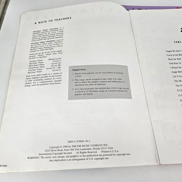 FJH Piano Christmas Lesson Sheet Music Books Level 2B 3A 3B Begin Intermed Set - Picture 9 of 12